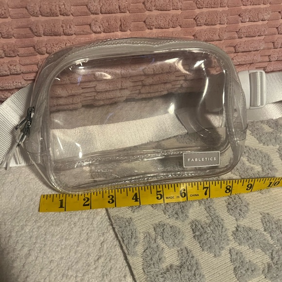 Fabletics Clear Vinyl Waist Bag with White Trim - Picture 4 of 4